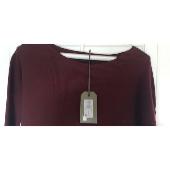 ALL SAINTS SUKE DRESS DARK RUST RED SWEATER RIBBED NWTD SIZE S - Picture 11 of 11